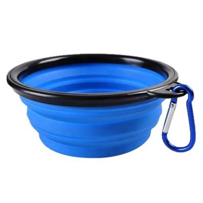 China Factory Manufacturer Wholesale Viable Adjustable Portable Collapsible Silicone Foldable Travel Food Pet Raised Bowl for sale