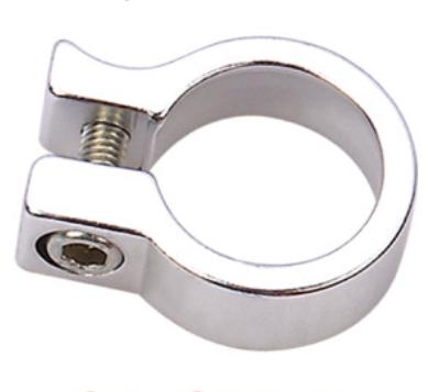 China Aluminum Alloy Bicycle Seatpost Clamp 28.6mm Seat Tube Clamp MTB Bike Seat Tube Clip 28.6 for sale