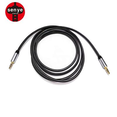 China COMPUTER 1.8M Black 3.5mm to 3.5mm Braided Audio Audio AV Stereo Cable for sale