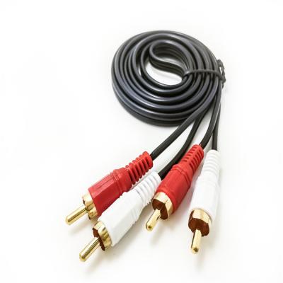 China Cheap price 3m China factory 10ft 2RCA to 2RCA speaker cable jack audio video wire for sale