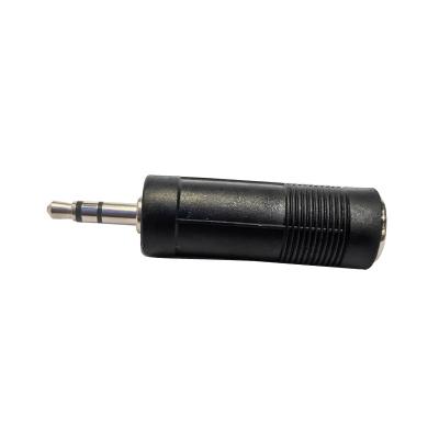 China For iPod Stereo Adapter 1/4 to 3.5mm Female 1/4 Inch to Male Mini Jack Aux Converter Headphone Adapter - 1/8 Inch Black for sale