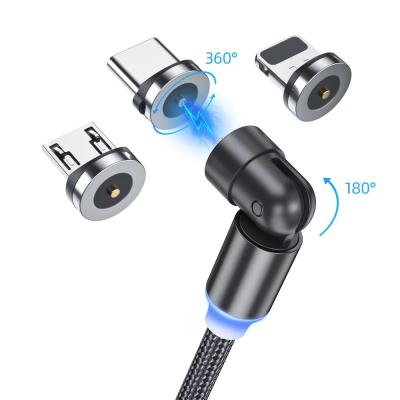 China MP3/MP4 player 1M Fast Charging Cable 3 in1 data transfer magnetic phone cable charger compatible with micro c type for sale