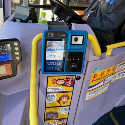 China Bus Decard P18Q Android 9.0 Bus Ticket Validator 4G Ethernet Face Recognition Vehicle Terminal RFID Card Reader for sale