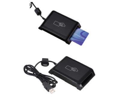 China ABS Tablet USB Smart Card Reader Compliant For Both Contact And Contactless Interfaces ISO7816 SAM Slot Integrated for sale