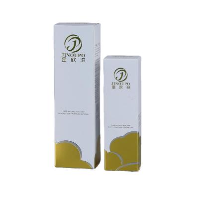 China OEM Luxury Printing Materials Foldable Matte White Custom Paper Packaging Recycled Cosmetic Box for sale