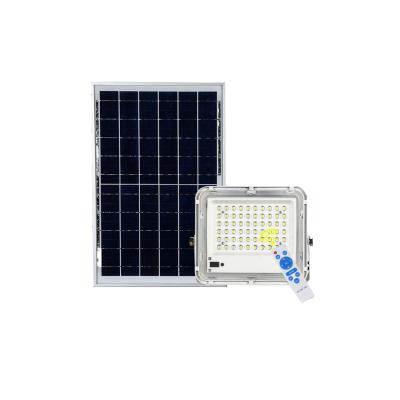 China Unborn outdoor 60w dusk 6000K ip65solar wall mounted led flood light lithium battery remote control for sale