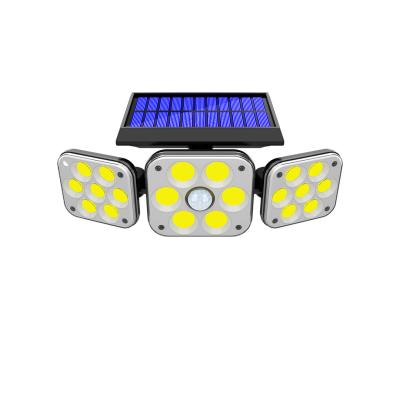 China ABS Plastic + COB IP65 132 Adjustable Angle LED Solar Motion Sensor Light Head 132 3 PC Outdoor Ultra Bright 270 High Impact Adjustable All Weather Resistant for sale