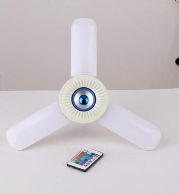 China Residential hot selling blueteeth connected music lamp holder E27 B22 36w led deformable light for sale