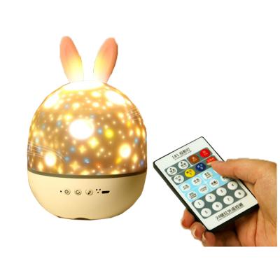 China Christmas Bunny Starry ABS Projector Children Star Music Wireless For Movie Night Light Baby Bedroom Lamp 6 Sets for sale