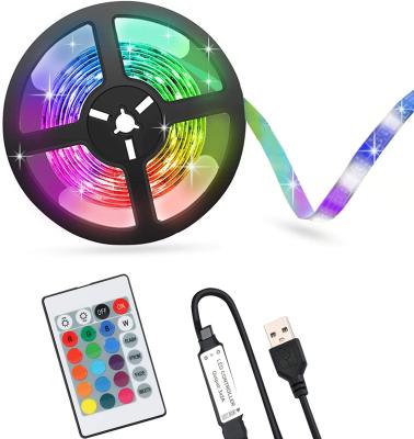 China Residential Extra Long Life USB 16 Colors Dynamic Modes Connect RGB LED Strip Lights For TV Background for sale