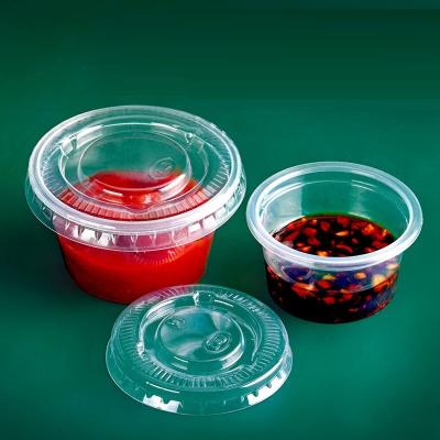 China Plastic Round Plastic Takeout Sauce Cups, Plastic Takeout Sauce Cups, Takeout Sauce Cups for sale