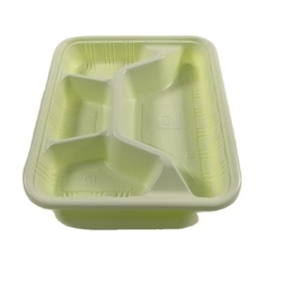 China Environmental Protection Disposable Fast Food Takeout Tray With Lid Storage Boxes Food Container Food Grade PP Rectangle 20000piece for sale