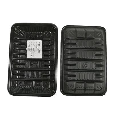 China 2013 Environmental Protection Square Take Out Food Dishes Microwavable Disposable Black Takeout Dishes for sale