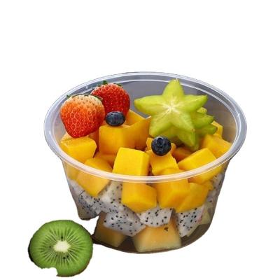 China Environmental Protection Lunch Fruit Salad Packing Container Box/Bowl For Salad Soup Bowl Easy Biodegradable Plastic Green White Disposable Support for sale