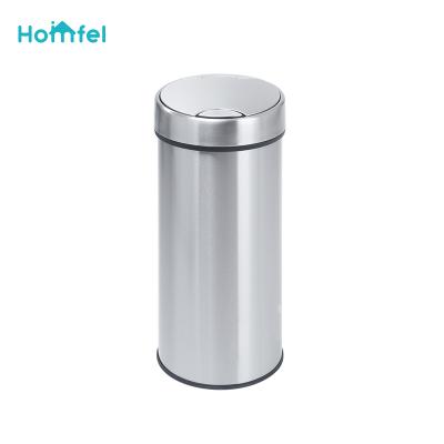 China ODM Staineless Steel Durable Round Trash Large Touch Trash Can for sale