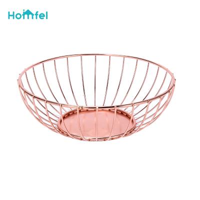 China Lightweight Food/Beverage Fruit Basket Multifunctional Vegetable Wire Metal Organizer Rack Storage Basket for Kitchen Countertop for sale