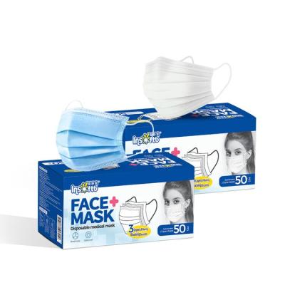 China Personal Care OEM Factory Disposable 3 Ply Mask Medical Blue White for sale