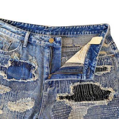 China High Quality Customized Lady Zipped Button Tassel Jeans Fashion Street Style Women's Casual Jeans for sale