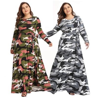 China 2021 Amazon Autumn And Winter Camouflage Dress Breathable Hot Selling Big Long Skirts for sale