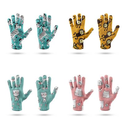 China High Quality 3D Animal Gloves Printed Personality Animal Wholesale Touch Screen Cartoon Gloves Working Gloves for sale