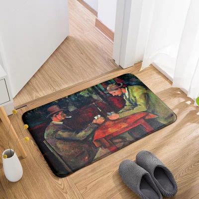 China New Style Washable World Map Printing Retro Floor Mats Bathroom Anti-Slip Carpet Rug Wholesale for sale