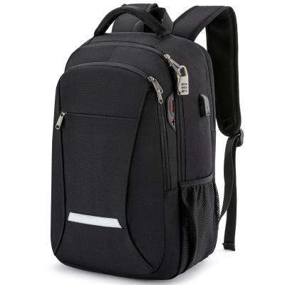 China With USB Ready To Ship Black Large Space 17 Inch Laptop Backpack Bag For Women Men Business Rucksack Travel Water Resistant Rucksacks for sale