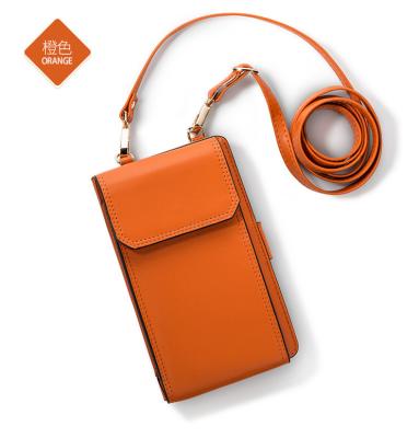 China 2021 Trend Color Eco-friendly Lady Folded Cross - Body Phone Pocket Shoulder Cell Phone Purse Bags for sale