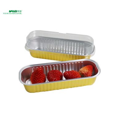 China Wholesale Food Grade Disposable Rectangle Container Aluminum Fast Food Aluminum Foil Baking Supply Container for sale