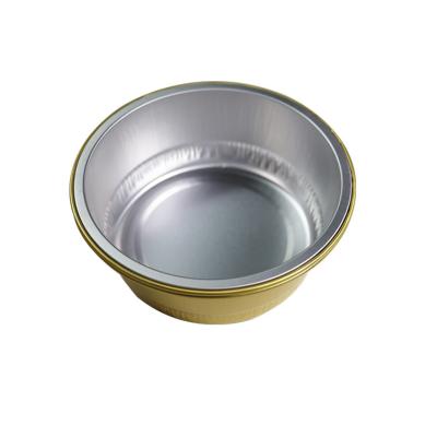 China Wholesale 450ml Gold Aluminum Foil Baking Container Disposable Round Aluminum Foil Baking Cups for sale