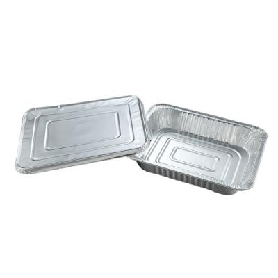 China Multi Recyclable Food Grade Aluminum Foil Container Meal Food Grade Foil Container Boxes Foil Packaging Containers for sale