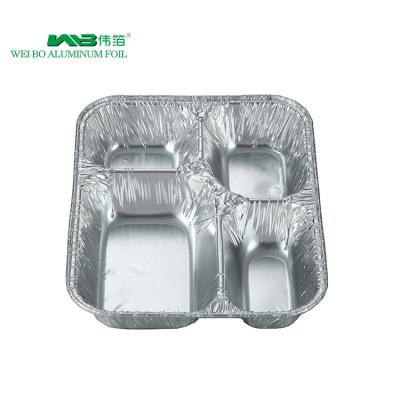 China 750ML Oven Microwave Smooth Wall Aluminum Aircraft Disposable Food Container for sale