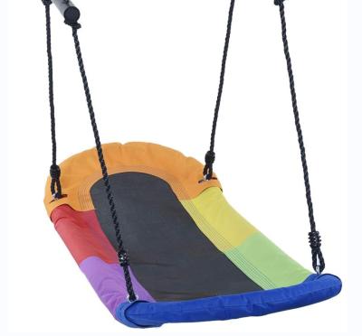 China Modern Four Star Toy Rectangle 2 Seat Patio Swings Toy Child Swings Square Swing Tricolor for sale