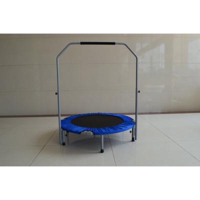 China Free Net Protector Fitness Gym Indoor Mini Trampoline With Handle Bar Trampoline for sale