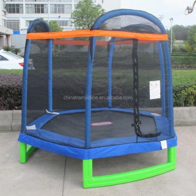 China With Protective Net 7FT Trampoline With Safety Fencing for sale