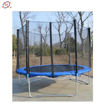 China With protective net trampolines 10ft trampoline with blue fence and wind stakes for sale