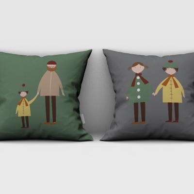 China Anti-bacteria WINTERS ORGANIC COTTON PRINTED CUSHION SET for sale