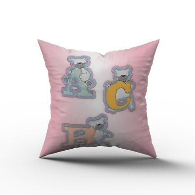 China Anti-Pull ABC SHADOW BEAR PRINTED APPLIQUED CUSHION for sale