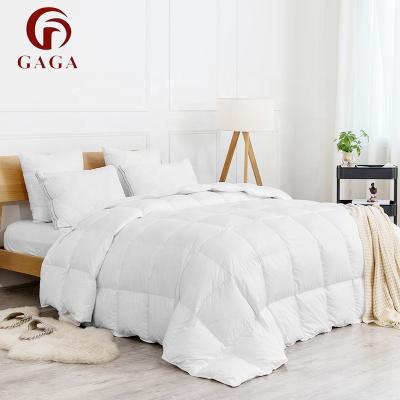 China Size 300gsm 233T Cotton Fabric Disposable White Duck Feather Quilt Queen GAGA02 Winter Warm Comforter With RDS GRS BSCI for sale