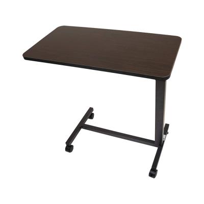 China (Height) adjustable adjustable movable wooden material bed side hospital table for patient in hospital for sale