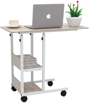 China Office Adjustable Height (Height) Modern Home Office Computer Writing Workstation Laptop Table with Wheels for sale