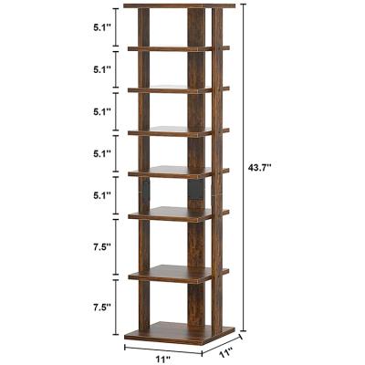 China 8 Tier Shoe Rack Space Saving Adjustable Wooden Narrow Shoe Rack Tall(Size) Shoe Rack Organizer for sale