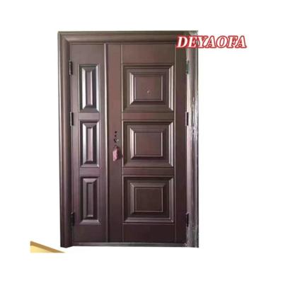 China Cheapest Style Home Door Cheapest Price Fire Protection Modern Design Galvanized Steel Security Door for sale