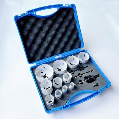 China Original Jinnuo Plywood Machines HSS Bimetal Hole Saw Wood Plastic Hole Cutter Drilling Cutting Metal Hole Saw Set for sale