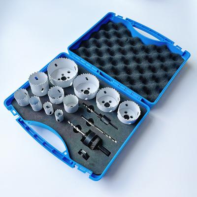 China Professional Plywood Jinnuo Metal Cutter Custom Hole Saw 19-76mm HSS BI Metal Hole Saw Set for sale