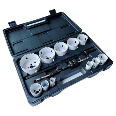 China JINNUO 14 Piece M3&M42 Hole Bimetal HSS Plywood Saw Kit Set Metal Hole Drill Bit Set for sale