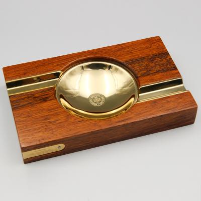 China Minimalist precious current copper and wood ashtray for 3032 cigar for sale