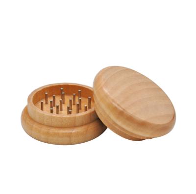 China Minimalist 54MM Wooden Tobacco Smoking Pipe Grinder for sale