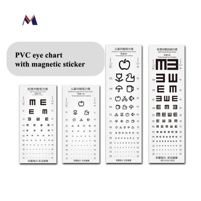 China Magnetic Stick 2.5M E PVC Eye Chart For Vision Test for sale