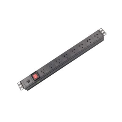 China Australia 19inch 1U 10A 220V 8 Ways Air Switch Network PDU For Cabinet TUL-AUS (10) N1008WGZKPB19A for sale