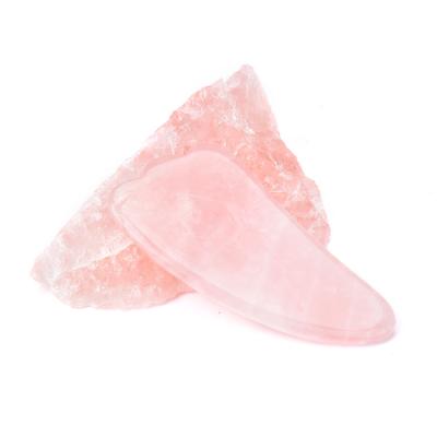 China Double Rollers/Portable Pink/Fresh Rose Quartz Gua Sha,Natural Jade Gua Sha Scraping Massage Tools for Relaxing Muscles on Face and Body for sale